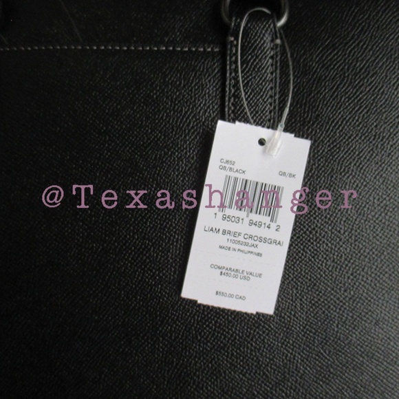NWT COACH Liam Compact Briefcase Black CJ652 - Picture 13 of 13